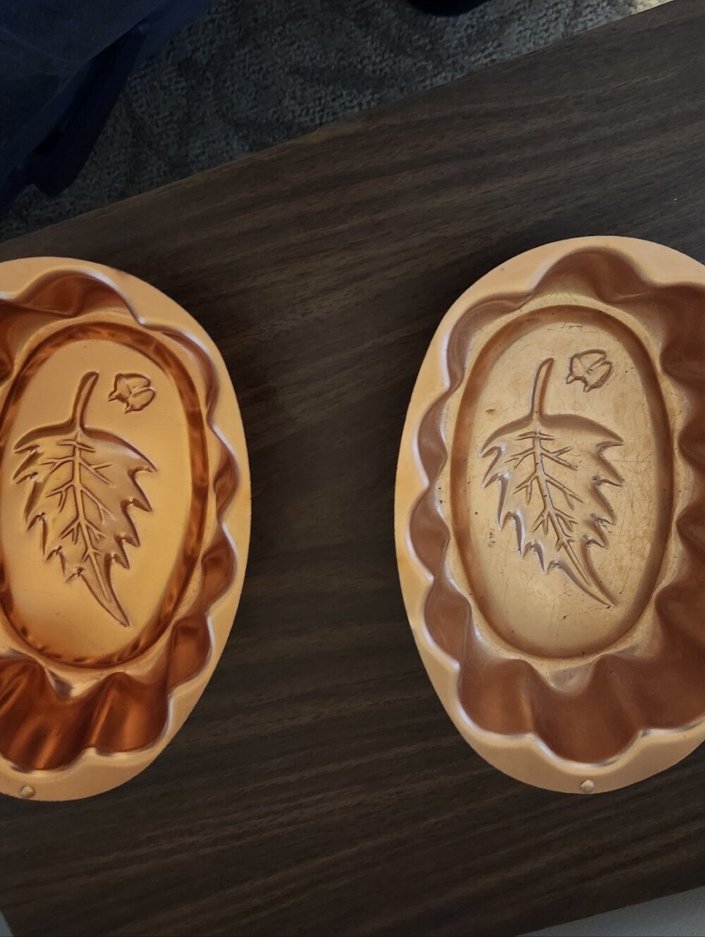Copper Leaf Decorative Baking Molds - Set of 2 - Picture 2 of 2